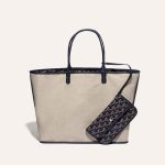 Goyard Saint Louis PM Tote Bag Navy Blue - Image 3